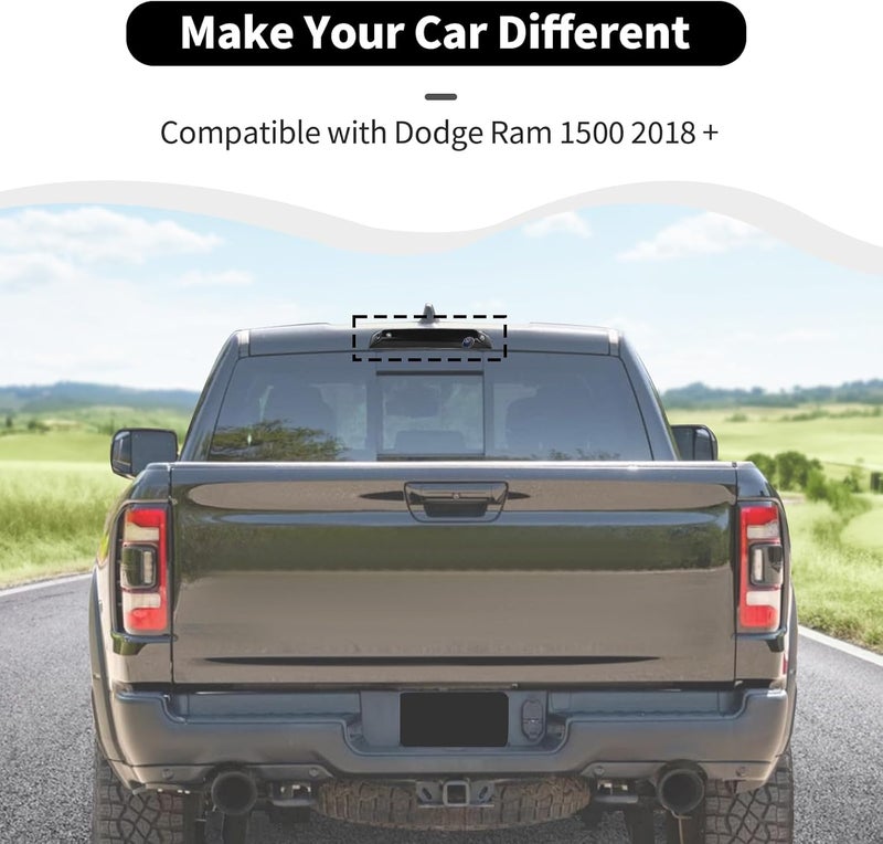 HTHE High Mount Brake Light Cover Trim Compatible with Dodge Ram 1500 2018 +Exterior Accessories - Image 3